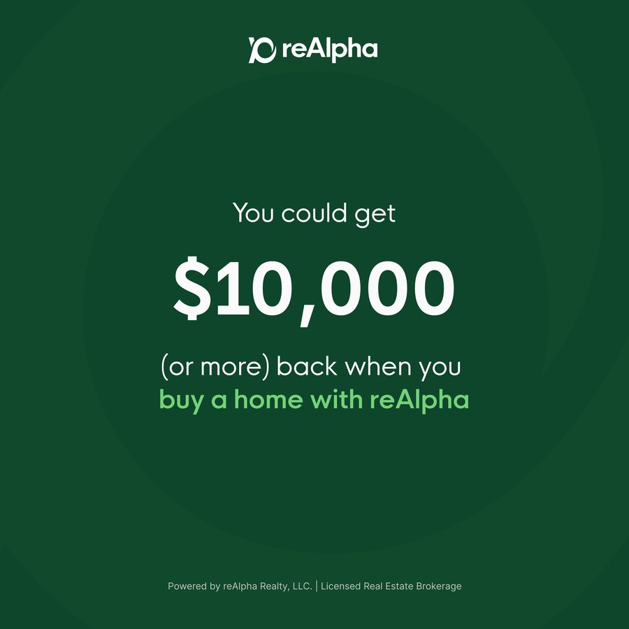 reAlpha ad: You could get $10,000 or more back when you buy a home with reAlpha.