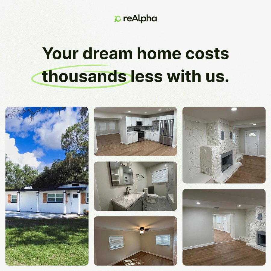 reAlpha ad: Your dream home costs thousands less with us.